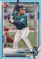 2021 Bowman Draft #BD1 Harry Ford Sky Blue Baseball Card