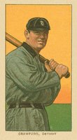 1909 White Borders Ghosts, Miscuts, Proofs, Blank Backs & Oddities #112 Sam Crawford Batting Baseball Card