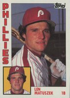 1984 Topps #275 Len Matuszek Baseball Card