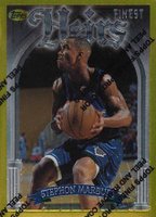 1996 Finest #287 Stephon Marbury w/Coating Basketball Card