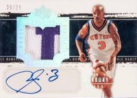 2003 Upper Deck Exquisite Collection Noble Nameplates Autograph #NN-ST Stephon Marbury Basketball Card
