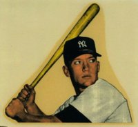 1956 Mac Boy Decal # Mickey Mantle Baseball Card