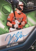 2023 Topps Chrome Black Autograph #KST Kyle Stowers Green Baseball Card
