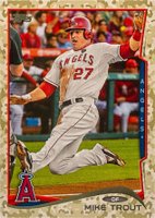 2014 Topps #1 Mike Trout Camo Baseball Card