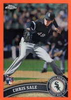 2011 Topps Chrome #205 Chris Sale Orange Refractor Baseball Card