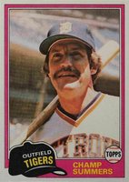 1981 Topps #27 Champ Summers Double print Baseball Card