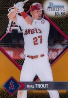 2023 Bowman Sterling Sterling Tek #ST2 Mike Trout Gold Refractor Baseball Card