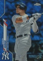 2020 Topps Chrome #50 Aaron Judge Blue Wave Refractor Baseball Card