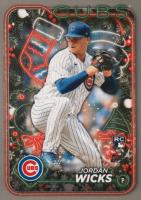 2024 Topps Holiday #H38 Jordan Wicks Silver Glitter Baseball Card