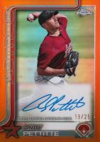 2025 Topps Chrome Legend Autographs #CLAAP Andy Pettitte Orange Refractor Baseball Card