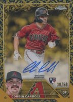 2023 Topps Gilded Collection Topps Chrome Gold Etch Autographs #CGACCA Corbin Carroll Blue Baseball Card