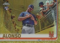2019 Topps Complete Set #475 Pete Alonso Chrome-Gold Refractor Baseball Card