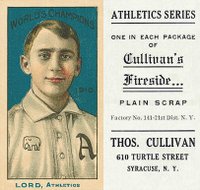 1911 Cullivan's Fireside Philadelphia A's # Bris Lord Baseball Card
