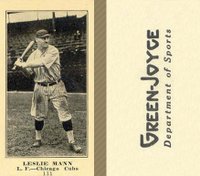 1916 Green-Joyce #111 Leslie Mann Baseball Card