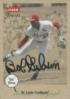 2002 Fleer Greats # Bob Gibson Autographed Baseball Card
