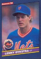 1986 Donruss #482 Lenny Dykstra Baseball Card