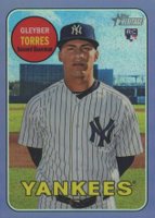 2018 Topps Heritage  #603 Gleyber Torres Chrome-Purple Refractor Baseball Card