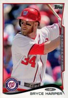 2014 Topps #100 Bryce Harper No Sparkle on Helmet Baseball Card