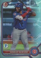 2022 Bowman 1st Edition #BPPF124 Ronnier Quintero Sky Blue Foil Baseball Card
