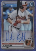 2020 Bowman Draft Chrome Draft Picks Autographs #CDAHK Heston Kjerstad Purple Refractor Baseball Card