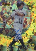 1998 Bowman's Best Certified Autograph #5 Chipper Jones Atomic Refractor Baseball Card