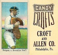 1909 Croft's Candy # Bill Bergen Baseball Card