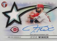 2022 Topps Pristine Slice of A Star Autograph Relics #SSARJW Jesse Winker Baseball Card