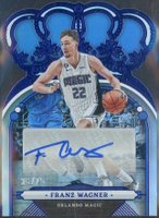 2022 Panini Crown Royale Crown Autographs #CAFZW Franz Wagner Blue Basketball Card