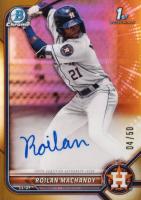 2022 Bowman Chrome Prospect Autographs #CPARM Roilan Machandy Gold Refractor Baseball Card