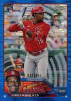 2023 Topps Chrome #209 Jordan Walker Blue Sonar Refractor Baseball Card
