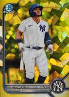 2022 Bowman Draft Chrome Sapphire Edition #BDC75 Jasson Dominguez Yellow Baseball Card