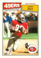 1987 Topps American/UK #30 Jerry Rice Football Card