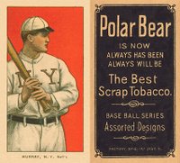 1909 White Borders Polar Bear #352 Red Murray Batting Baseball Card