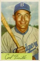1954 Bowman #122 Carl Furillo Baseball Card