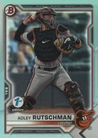 2021 Bowman Draft 1st Edition #BD31 Adley Rutschman Sky Blue Foil Baseball Card