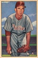 1952 Bowman #40 Bubba Church Baseball Card