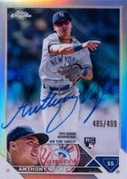 2023 Topps Chrome Rookie Autograph #RAAV Anthony Volpe Refractor Baseball Card