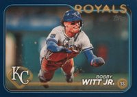 2024 Topps #254 Bobby Witt Jr. Royal Blue Baseball Card