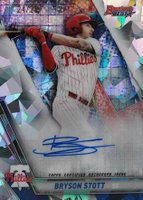 2019 Bowman's Best Best of 2019 Autographs #B19BS Bryson Stott Atomic Refractor Baseball Card