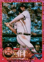2023 Topps Chrome #182 Riley Greene Magenta Speckle Baseball Card