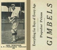 1916 Gimbels #189 Geo. Whitted Baseball Card