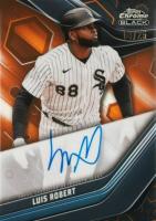 2023 Topps Chrome Black Autograph #LR Luis Robert Orange Baseball Card