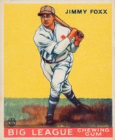 1933 Goudey #154 Jimmy Foxx Correct spell Jimmie Baseball Card