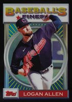 2020 Finest Flashbacks #41 Logan Allen Black Refractor Baseball Card