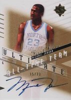 2010 Ultimate Collection All-Time Team Signatures #AT-MJ Michael Jordan Gold Basketball Card