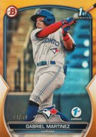 2023 Bowman 1st Edition #BPPF45 Gabriel Martinez Gold Foil Baseball Card