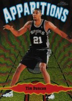1998 Topps Chrome Apparitions #A14 Tim Duncan Basketball Card