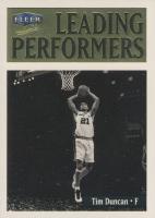 1998 Ultra Leading Performers #7 Tim Duncan Basketball Card