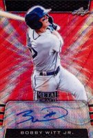 2019 Leaf Metal Draft Autographs #BABWJ Bobby Witt Jr. Red Wave Baseball Card