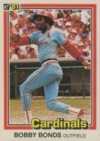 1981 Donruss #71 Bobby Bonds Lifetime HR 326 Baseball Card